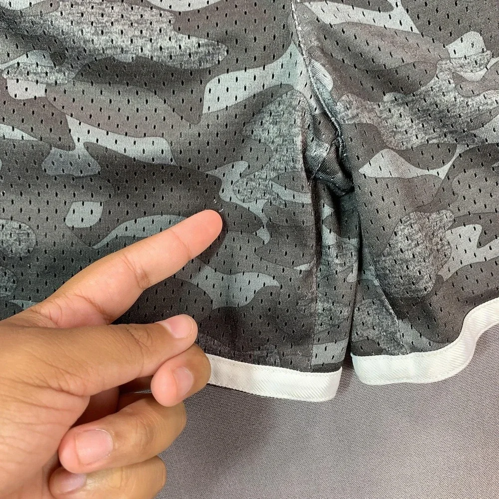 OshKosh B'gosh Shorts Kids 4T Gray Camo Mesh Athletic Elastic Waist Gym